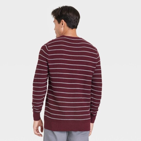 Goodfellow Men’s Striped Crewneck Pullover Sweater | Size L | NWT | 100%… - Picture 3 of 3